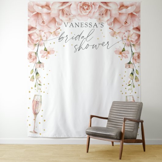 Brunch und Bubbly Brautparty im Hintergrund Wandteppich (Beispiel)