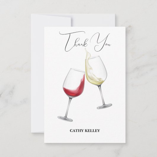 Brunch und Bubbly-Brautparty mit eigener Marke Dankeskarte (Vorderseite)