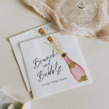 Brunch und Bubbly Brautparty Paper Napkins
