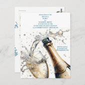 Brunch und Bubbly Brautparty Postkarte (Vorne/Hinten)
