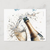 Brunch und Bubbly Brautparty Postkarte (Rückseite)