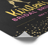 Brunch und Bubbly Brautparty Willkommen Poster (Ecke)