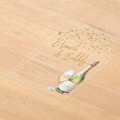 Brunch und Bubbly Bridal Akrylus Einladung (Ablage )
