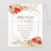 Brunch und Bubbly Bridal Dusche Einladung (Vorderseite)
