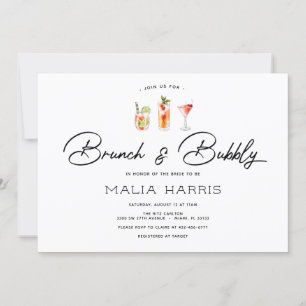 Brunch und Bubbly Bridal Dusche Einladung