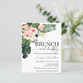 Brunch und Bubbly Bridal Dusche Einladung (Stehend Vorderseite)
