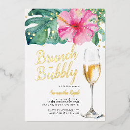 Brunch und Bubbly Bridal Dusche Einladungen Rosa