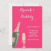 BRUNCH- UND BUBBLY-BRIDAL-DUSCHINVITATION EINLADUNG (Vorderseite)