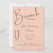 BRUNCH- UND BUBBLY-BRIDAL-DUSCHINVITATION SAVE THE DATE (Vorderseite)