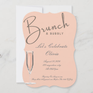 BRUNCH- UND BUBBLY-BRIDAL-DUSCHINVITATION SAVE THE DATE