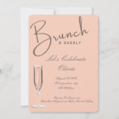 BRUNCH- UND BUBBLY-BRIDAL-DUSCHINVITATION SAVE THE DATE (Vorderseite)