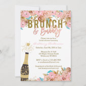 Brunch und Bubbly Bridal Shower Einladungen (Vorderseite)