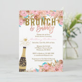 Brunch und Bubbly Bridal Shower Einladungen (Stehend Vorderseite)