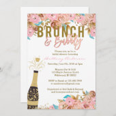 Brunch und Bubbly Bridal Shower Einladungen (Vorne/Hinten)
