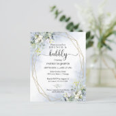 Brunch und Bubbly Budget Bridal Dusche Einladungen (Stehend Vorderseite)