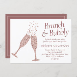 Brunch und Bubbly | Cassis Lila Pink Champagne Einladung