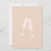 Brunch und Bubbly Champagne Brautparty Einladung (Rückseite)