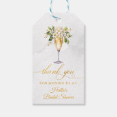 Brunch und Bubbly Champagne Brautparty Geschenkanhänger (Vorderseite)