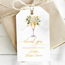 Brunch und Bubbly Champagne Brautparty Geschenkanhänger