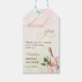 Brunch und Bubbly Champagne Brautparty Geschenkanhänger (Vorderseite)