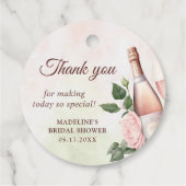 Brunch und Bubbly Champagne Brautparty Geschenkanhänger (Rückseite)