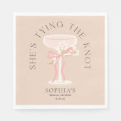 Brunch und Bubbly Champagne Brautparty Napkins Serviette (Vorderseite)