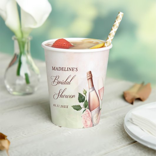 Brunch und Bubbly Champagne Brautparty Pappbecher