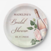 Brunch und Bubbly Champagne Brautparty Pappteller (Vorderseite)