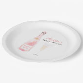 Brunch und Bubbly Champagne Brautparty Pappteller (Schrägansicht)