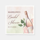 Brunch und Bubbly Champagne Brautparty Serviette (Vorderseite)