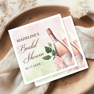 Brunch und Bubbly Champagne Brautparty Serviette