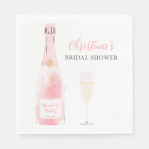 Brunch und Bubbly Champagne Brautparty Serviette