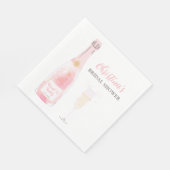 Brunch und Bubbly Champagne Brautparty Serviette (Ecke)