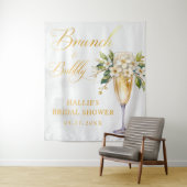 Brunch und Bubbly Champagne Brautparty Wandteppich (Beispiel)