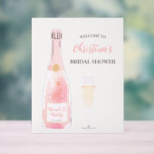 Brunch und Bubbly Champagne Brautparty Willkommen Acrylschild (Neutral)