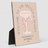 Brunch und Bubbly Champagne Brautparty Willkommen Fotoplatte (Seite)