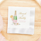 Brunch und Bubbly Champagne Bridal Brunch Napkins Serviette