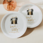 Brunch und Bubbly Champagne Geburtstags Brunch Par Pappteller<br><div class="desc">Das sind Brunch und Bubbly Black Gold Champagne Birthday Brunch Party Paper Teller!</div>