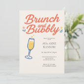 Brunch und Bubbly Champagne Generic Invasion Einladung (Stehend Vorderseite)
