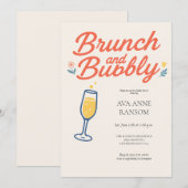 Brunch und Bubbly Champagne Generic Invasion Einladung (Vorne/Hinten)