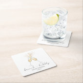 Brunch und Bubbly Champagne Toast Brautparty Rechteckiger Pappuntersetzer (Vor Ort)