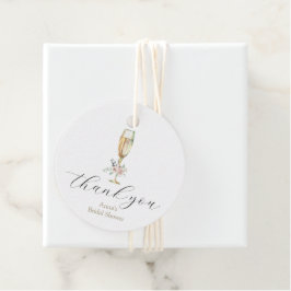 Brunch und Bubbly Champagne Vielen Dank Geschenkanhänger