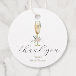 Brunch und Bubbly Champagne Vielen Dank Geschenkanhänger