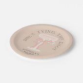 Brunch und Bubbly Champagner-Brautparty Pappteller (Schrägansicht)