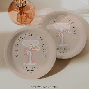 Brunch und Bubbly Champagner-Brautparty Pappteller