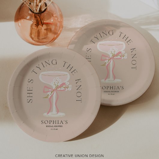 Brunch und Bubbly Champagner-Brautparty Pappteller