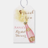 Brunch und Bubbly Champagner Gold Brautparty Geschenkanhänger (Vorderseite)