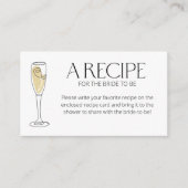 Brunch und Bubbly Champagner Rezept für die Braut Begleitkarte (Vorderseite)