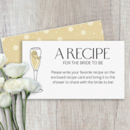 Brunch und Bubbly Champagner Rezept für die Braut Begleitkarte