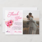 Brunch und Bubbly Champange Brautparty Foto Dankeskarte (Vorderseite)